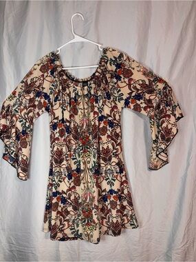 Boho Off-Shoulder Tunic Top